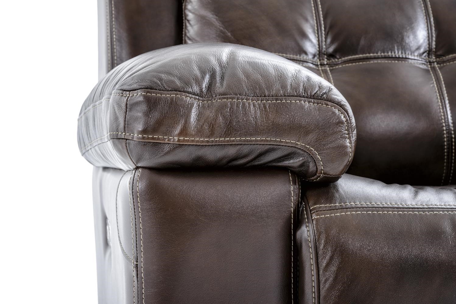 Futura Leather E1267 E1267317 1148H Electric Motion Sofa with Tufting